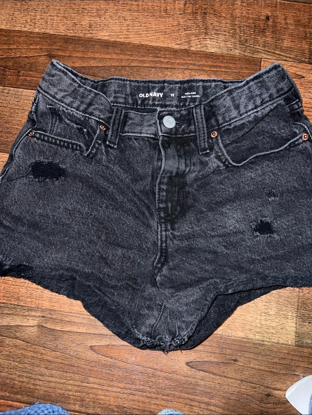 girls old navy Classic High-Rise Denim Shorts - Blue and Black size 12 L